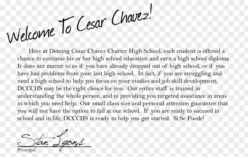 Cesar Chavez Day Deming Document Letter Head Teacher Handwriting PNG
