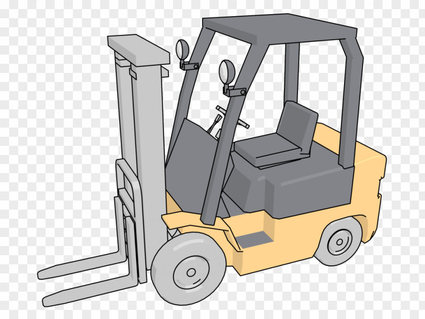 Forklift Vector Clip Art Image Cartoon PNG