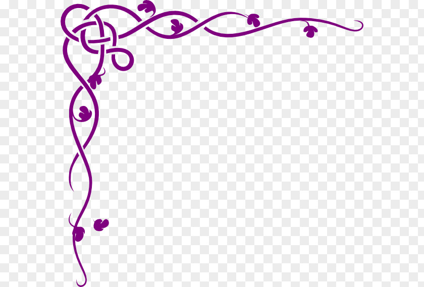 Purple Flower Corner Desktop Wallpaper Clip Art PNG