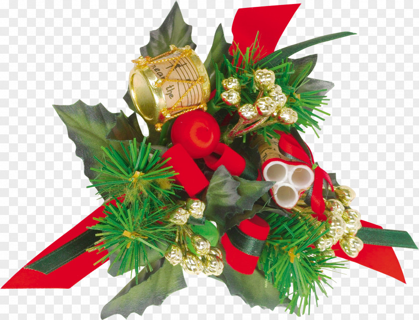 Christmas Ornament Floral Design New Year Cut Flowers PNG