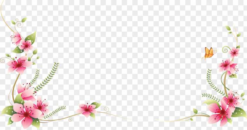 Frangipani Flowers & Butterfly Desktop Wallpaper PNG