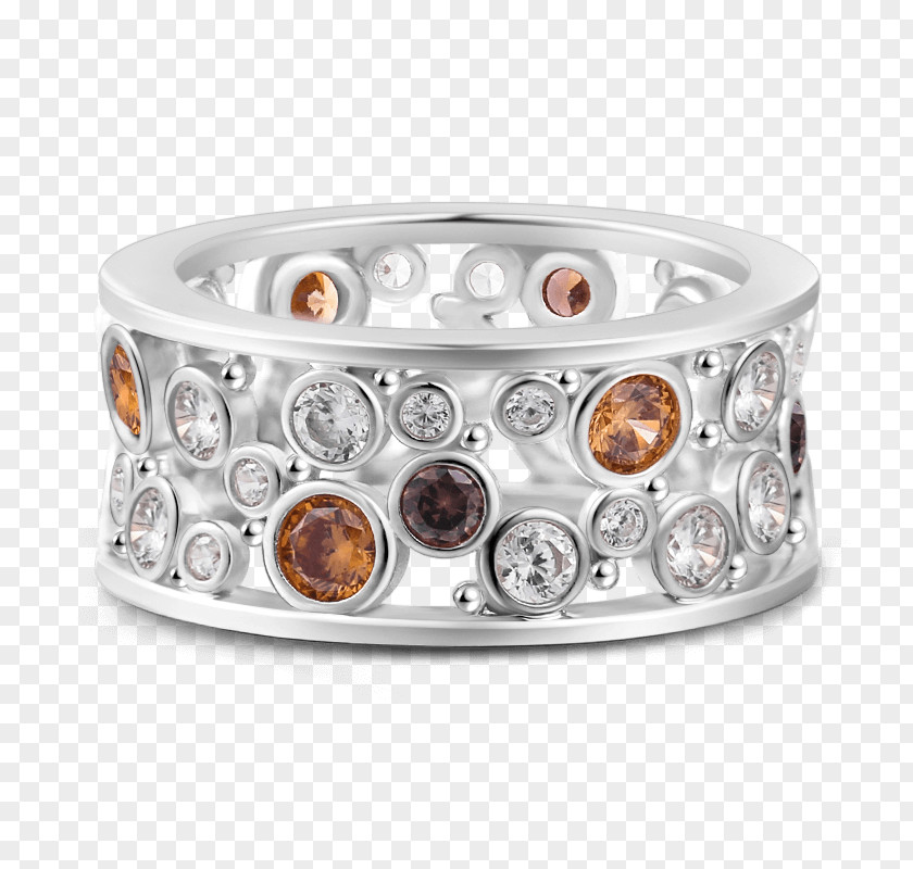 Silver Ring Body Jewellery Platinum Amber PNG