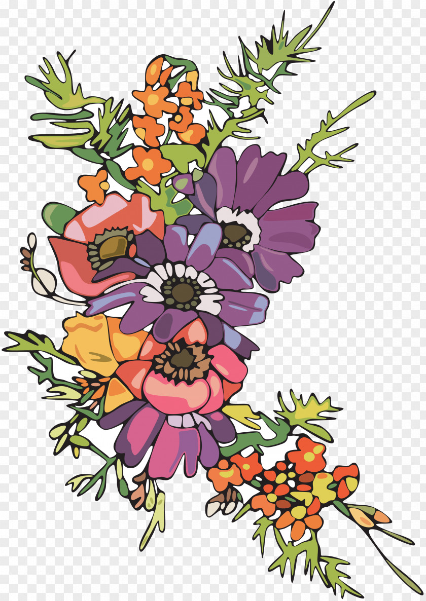 8 Flower Art Floral Design PNG