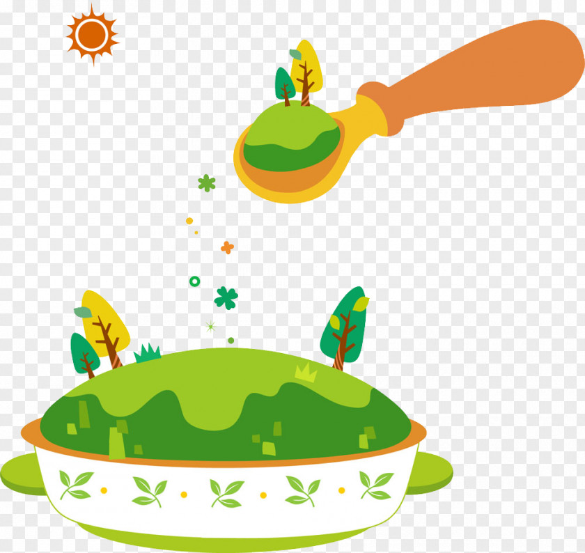 Baby Spoon Illustration Cartoon Poster PNG