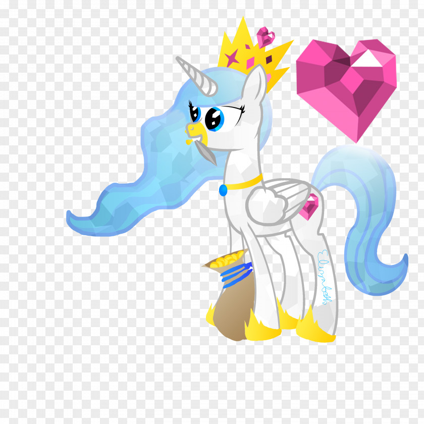 Crystal Heart Rave Horse August 25 Clip Art PNG