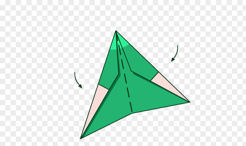 Fold Paperrplane Triangle Origami Point PNG