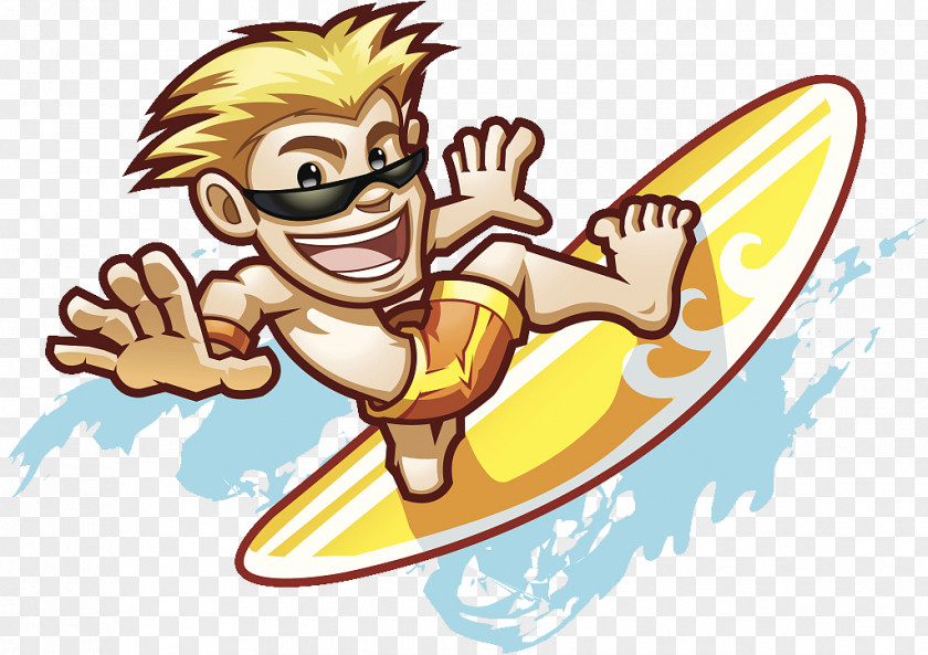 Surf Surfing Enjoy Holiday Relaxing Hawaii Drawing Illustration PNG