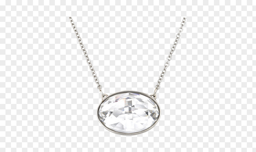 Swarovski Necklaces Locket Necklace Silver Chain AG PNG