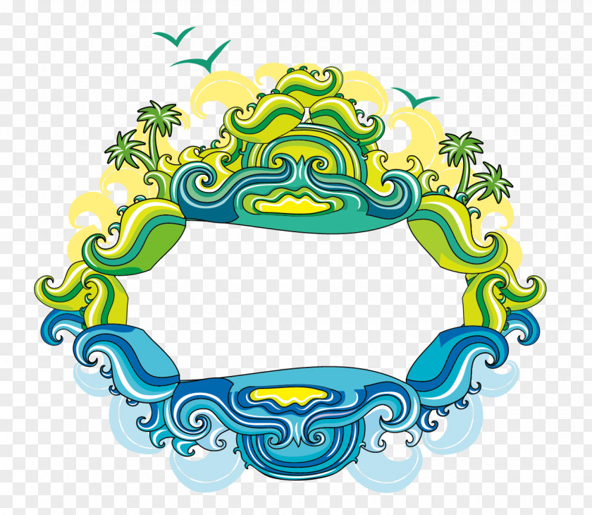 Ancient Text Illustration Coconut Tree PNG