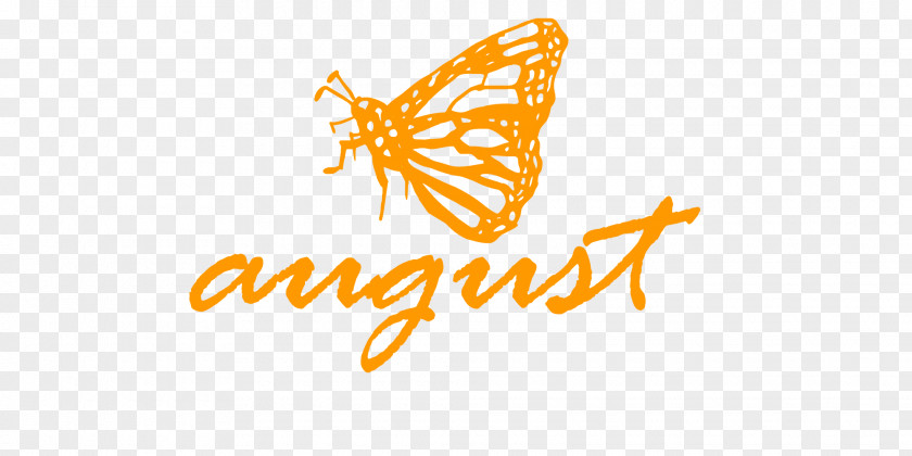 August With Butterfly. PNG