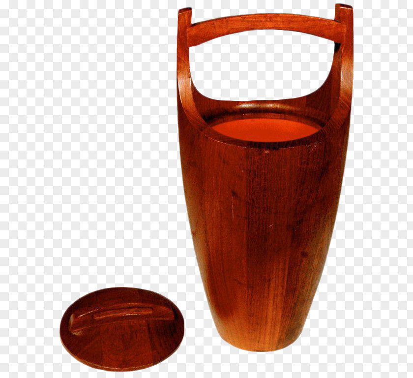 Bucket Dansk International Designs Danish Modern Teak Vase PNG
