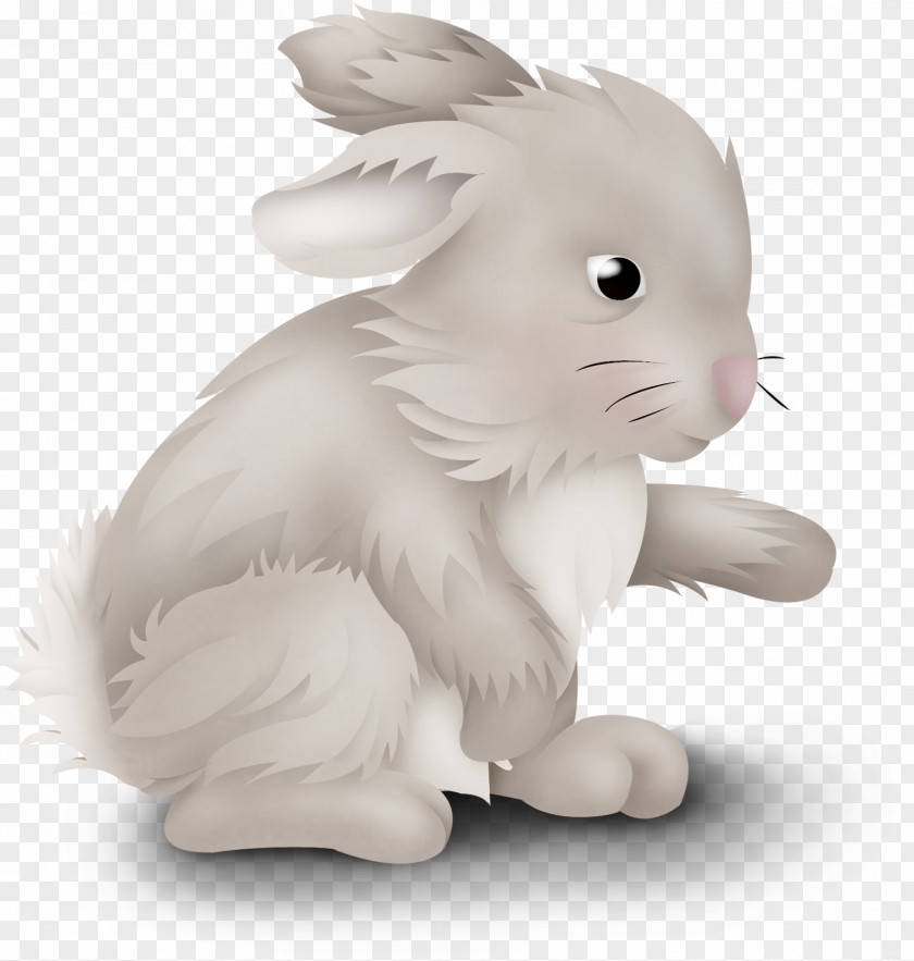 Cartoon Rabbit Domestic Hare Whiskers Black And White Snout PNG