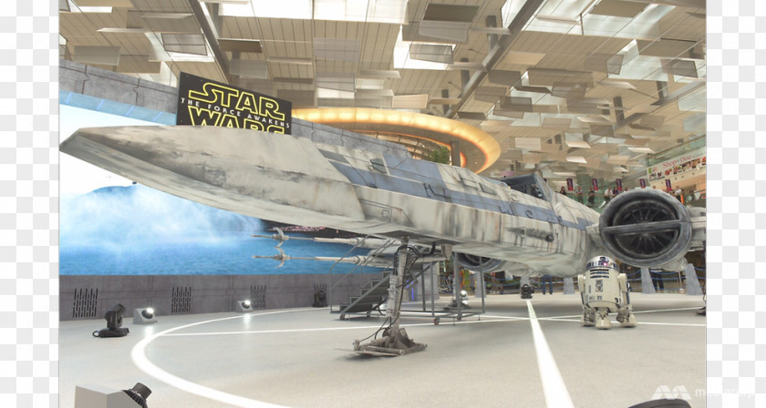 Changi Airport Singapore X-wing Starfighter The Force Star Wars Airplane PNG