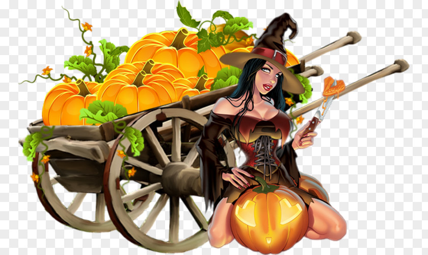Pumpkin Halloween Drawing PNG
