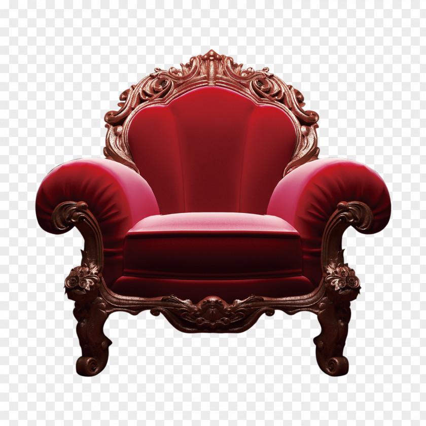 Red Sofa Chair Table Upholstery Clip Art PNG