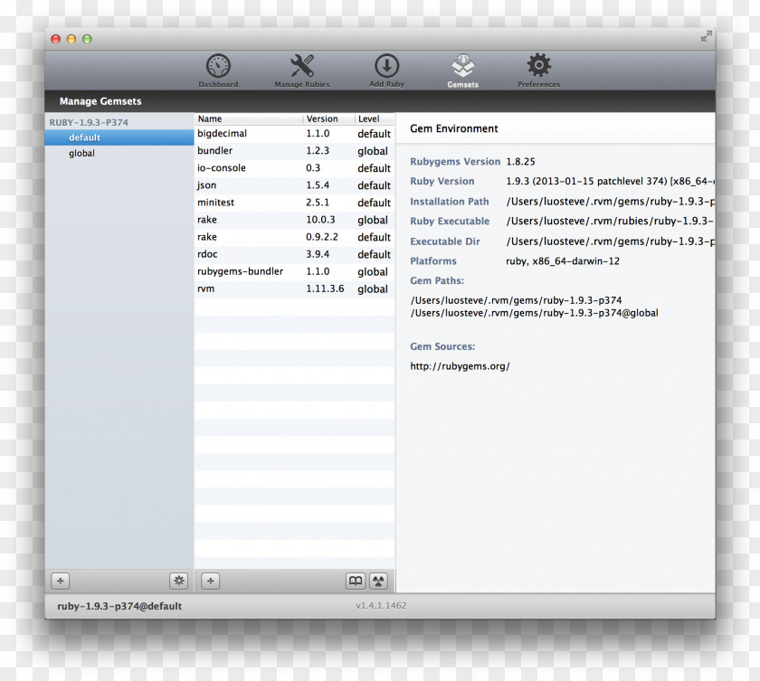 Ruby Version Manager Screenshot Computer Program Software PNG