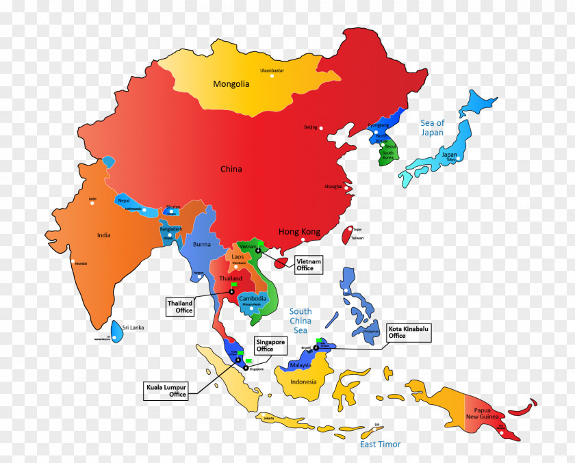 World Map Asia-Pacific East Asia Vector Graphics PNG
