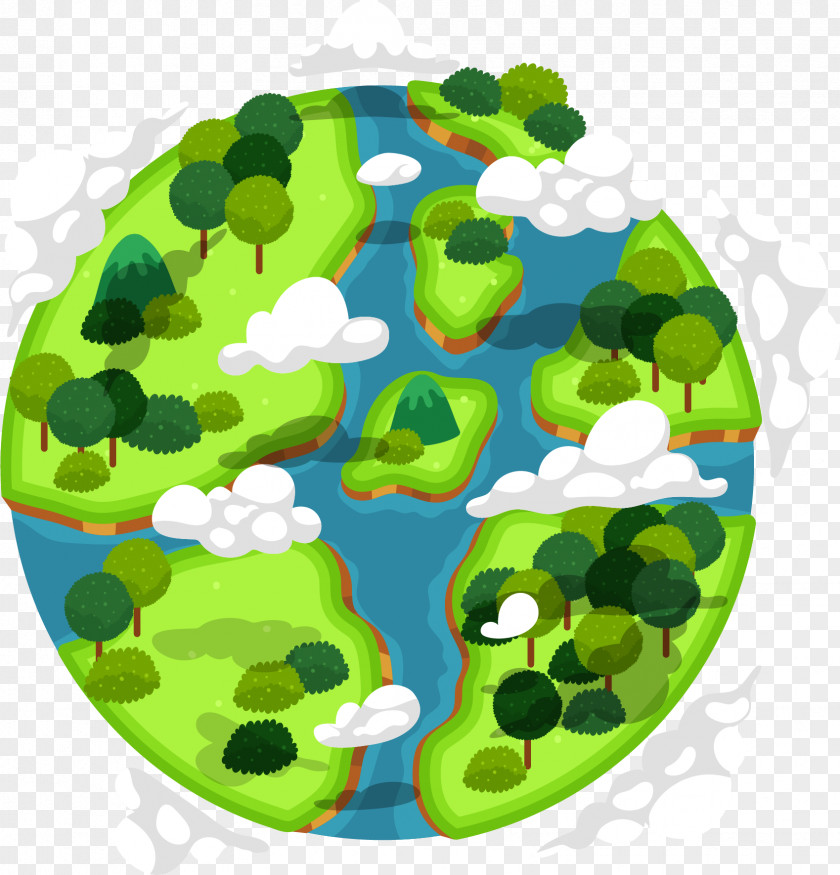 Global Degree Of Greening Earth Euclidean Vector Planet PNG
