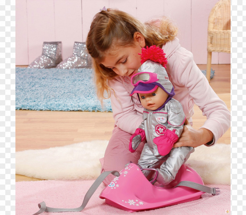Toy Toddler Baby Born Interactive Infant Sled PNG