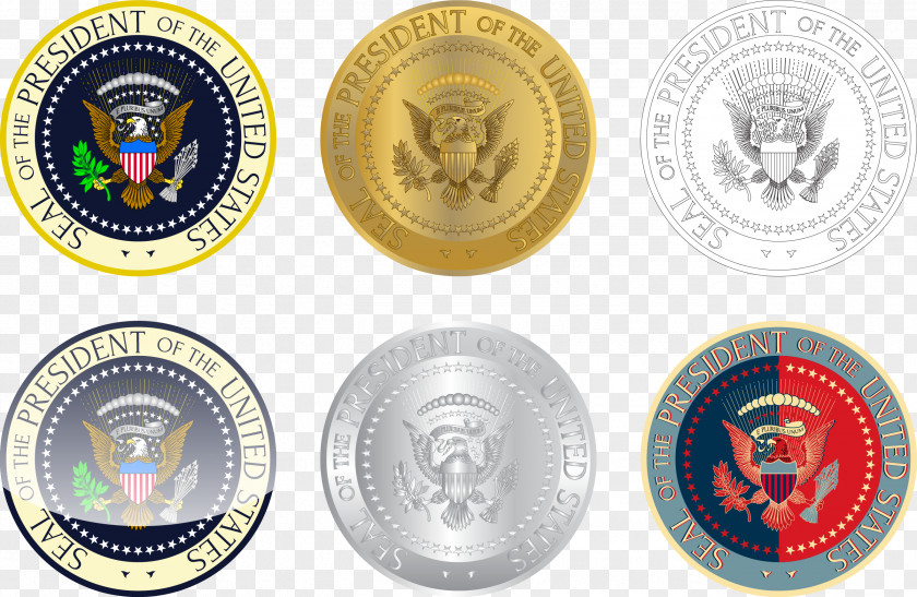 Vector Coins Seal Of The President United States Coin Logo PNG