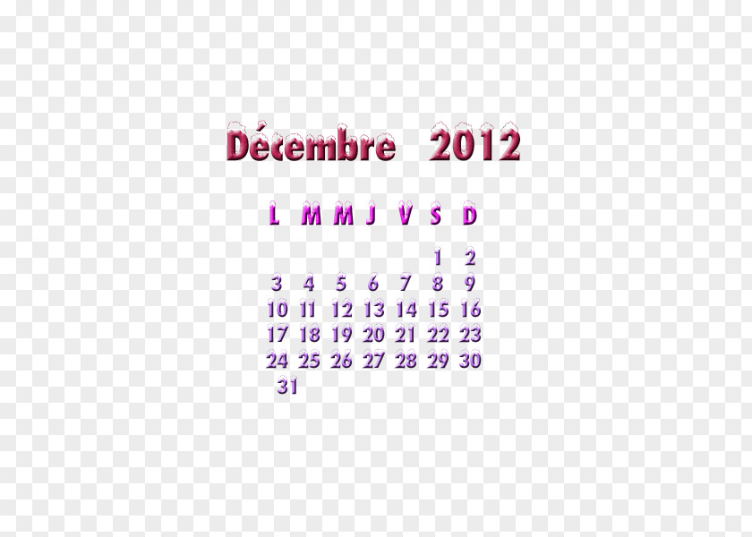 CALENDRIER Calendar 0 December 1 PNG