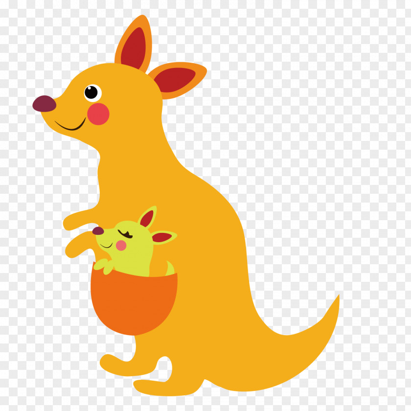 Kangaroo Mother And Baby Macropodidae Clip Art PNG