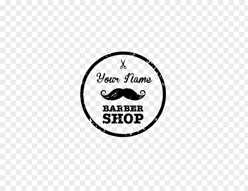 Moustache Barber Logo Comb Graphic Design PNG