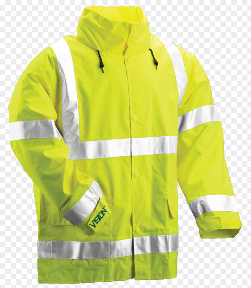 Safety Jacket Shell High-visibility Clothing Raincoat PNG