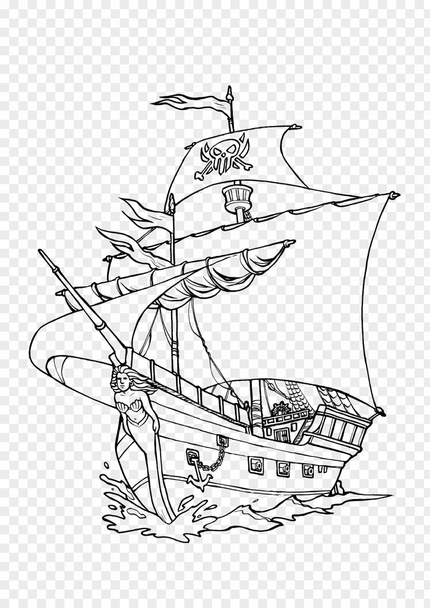 Textile Piracy Ausmalbild Coloring Book Privateer Line Art PNG