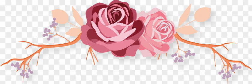 Valentines Day Flower Decoration Rose Logo Crown PNG