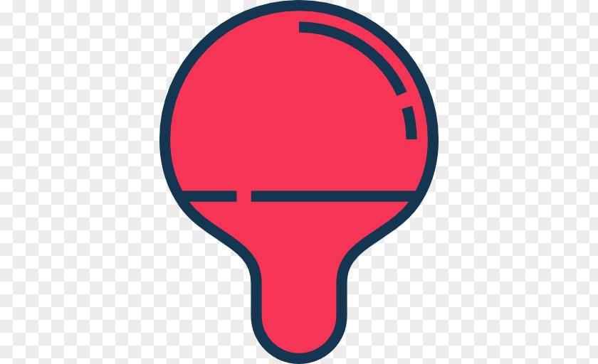 A Red Table Tennis Racket Icon PNG