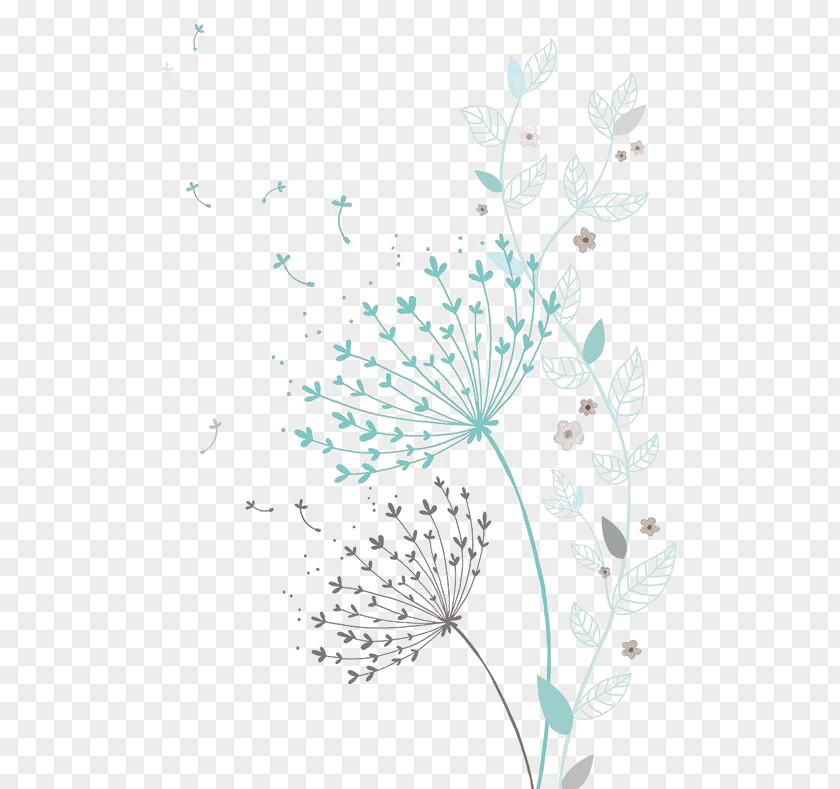Cartoon Dandelion Greeting Card Get-well Drawing Illustration PNG