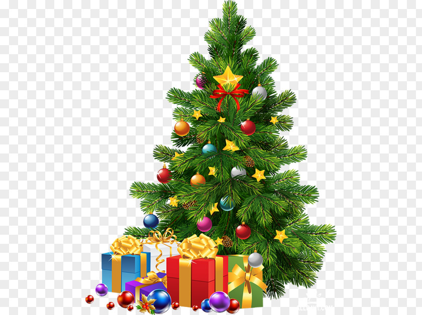 Christmas Tree Gift Clip Art PNG