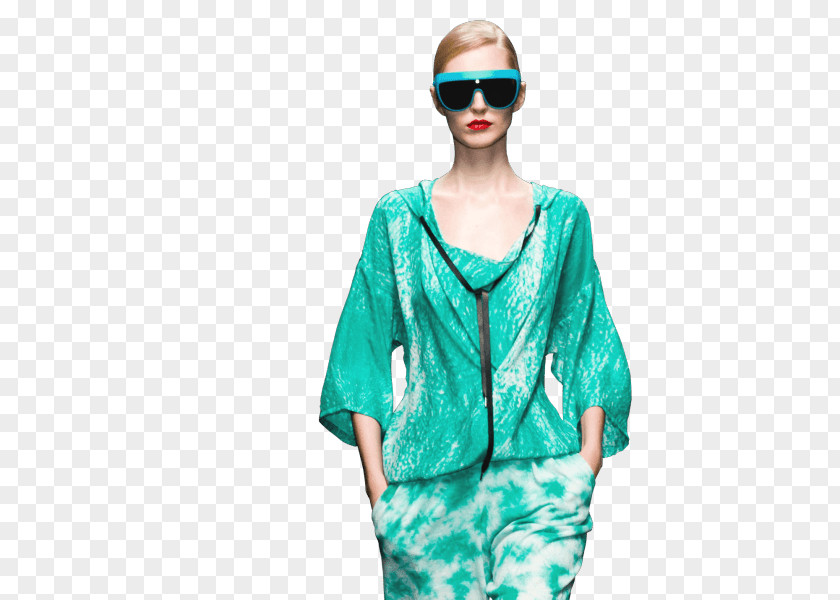 Fashion Spotlight Clothing Design Turquoise Blouse PNG