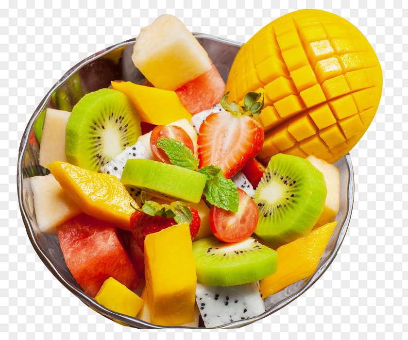 Small Tan Fruit Salad Picture Material Vegetarian Cuisine Mango PNG