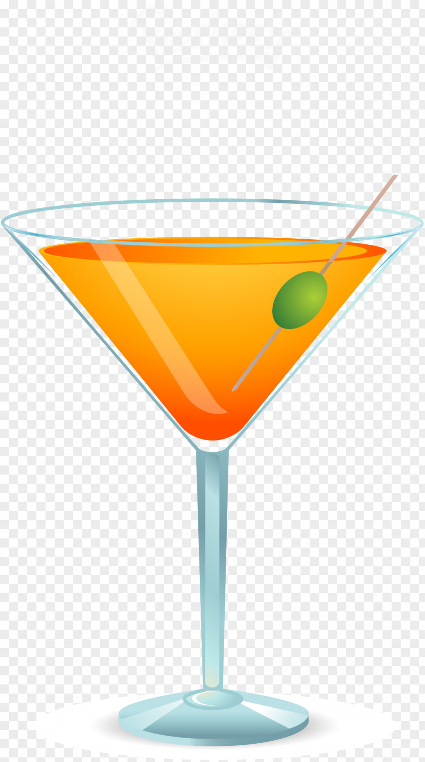 Vector Cocktail Martini Orange Juice Clip Art PNG