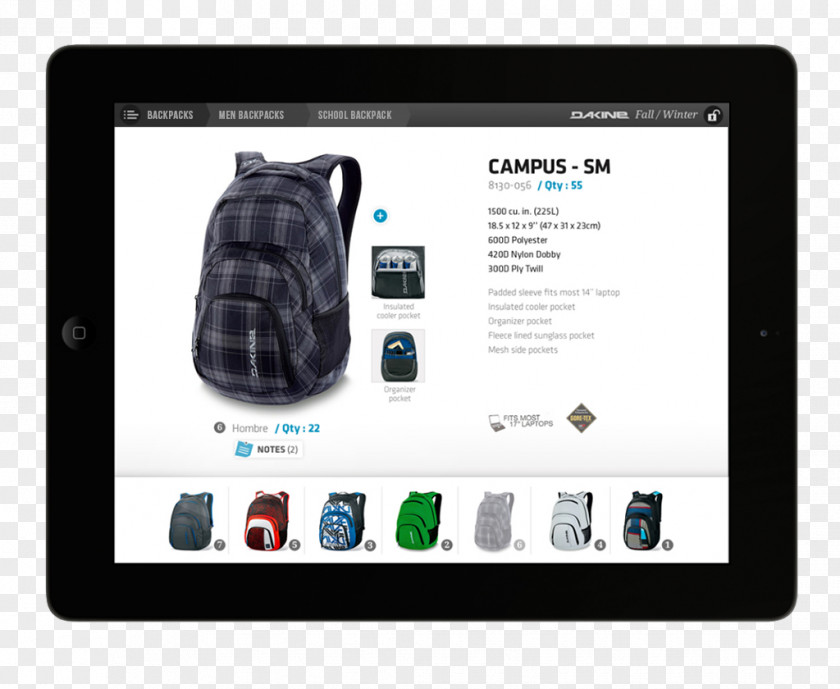 Backpack Handheld Devices Dakine Campus 33L PNG