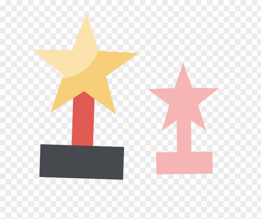 Cartoon Star Trophy Vector Material Download PNG