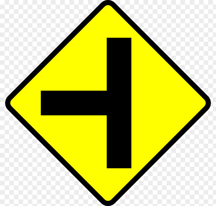 Caution! Three-way Junction Clip Art PNG
