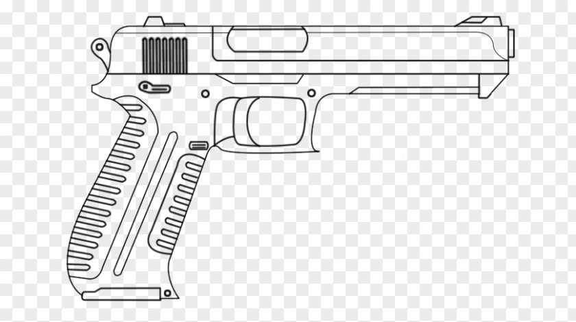 Chalk Draw Pistol Drawing Firearm Gun Sketch PNG