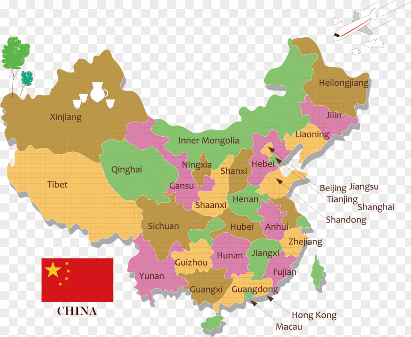 China Map Vector PNG
