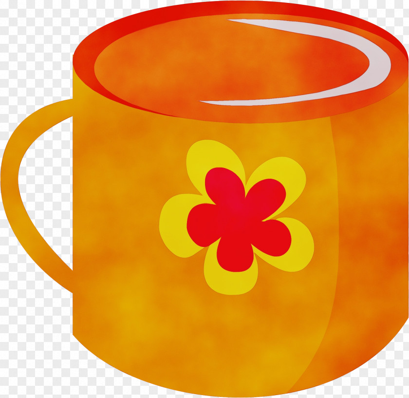 Coffee Cup Tableware Yellow Circle PNG