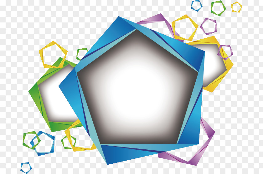 Colorful Polygon Geometry PNG
