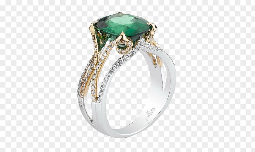 Emerald Diamond Ring Jewellery Tsavorite PNG