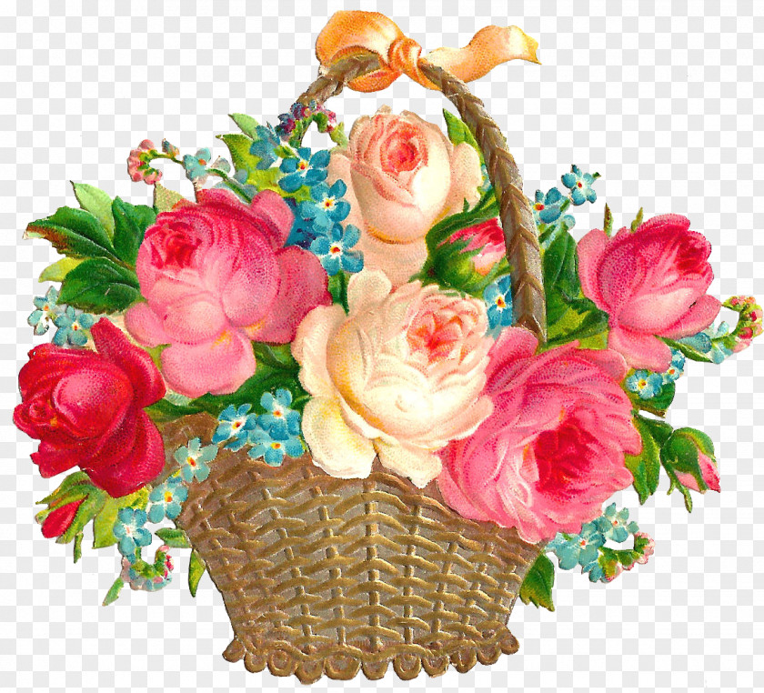 Painted Flowers Flower Bouquet Birthday Gift Medal PNG