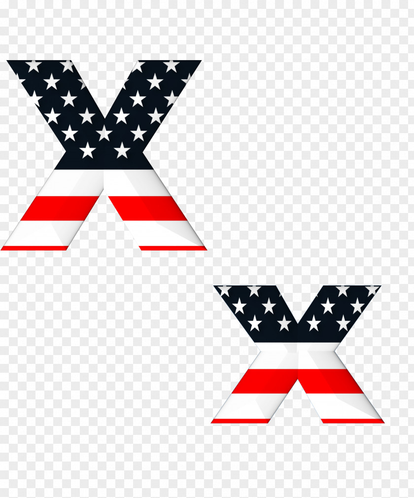 Usa Flag English Alphabet Letter PNG