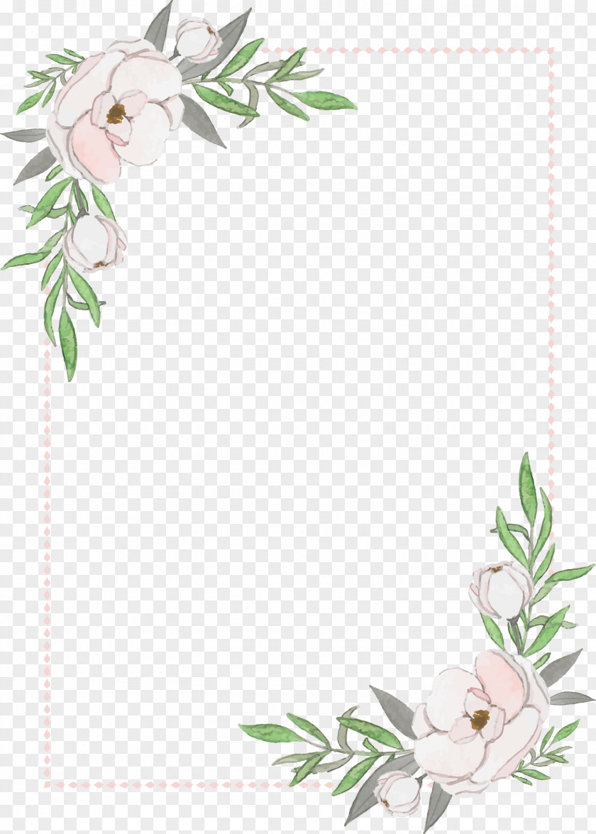 Vector Hand-painted Floral Decorative Pattern Wedding Invitation Camellia PNG