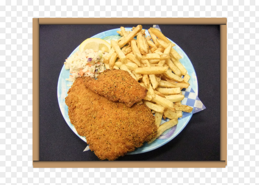 Battered Fish French Fries Breaded Cutlet Schnitzel Chicken Nugget Milanesa PNG
