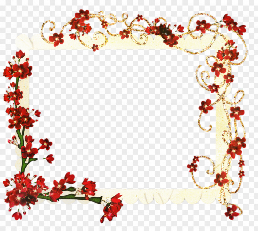 Floral Design Interior Background Frame PNG