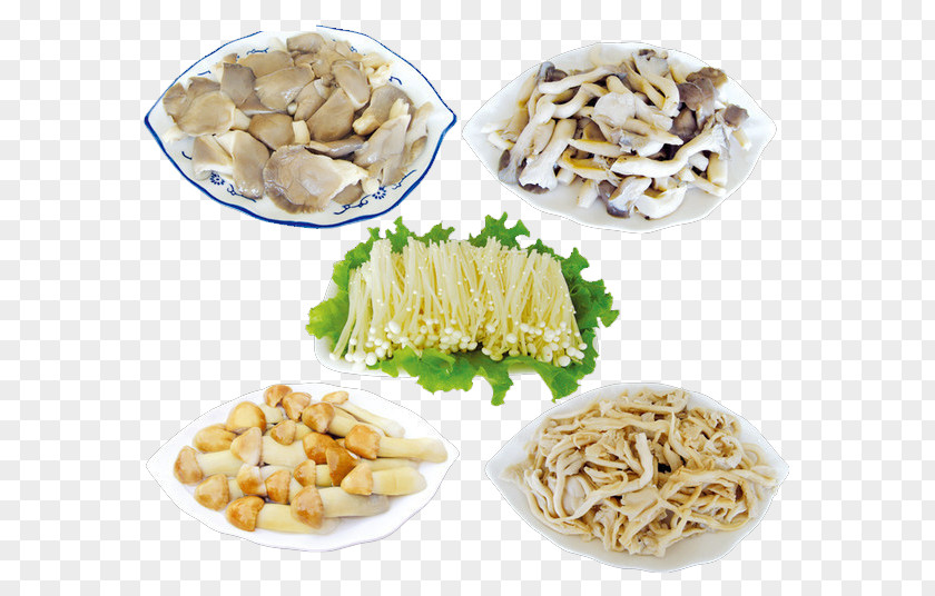 Mushroom Dishes Set Hot Pot Vegetarian Cuisine Dish PNG